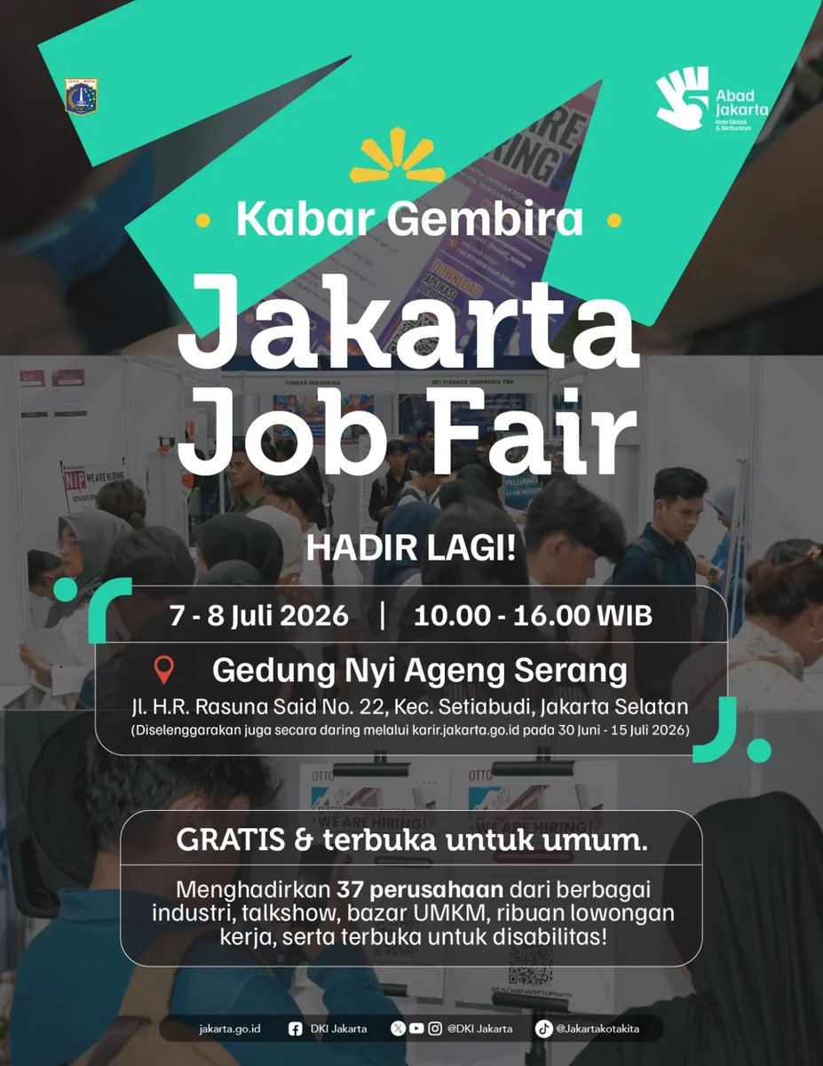 Job Fair Kabupaten Pidie Jaya 2026 (Suku Dinas TKTE Wilayah Kabupaten Pidie Jaya Barat) : 7-8 Juli 2026