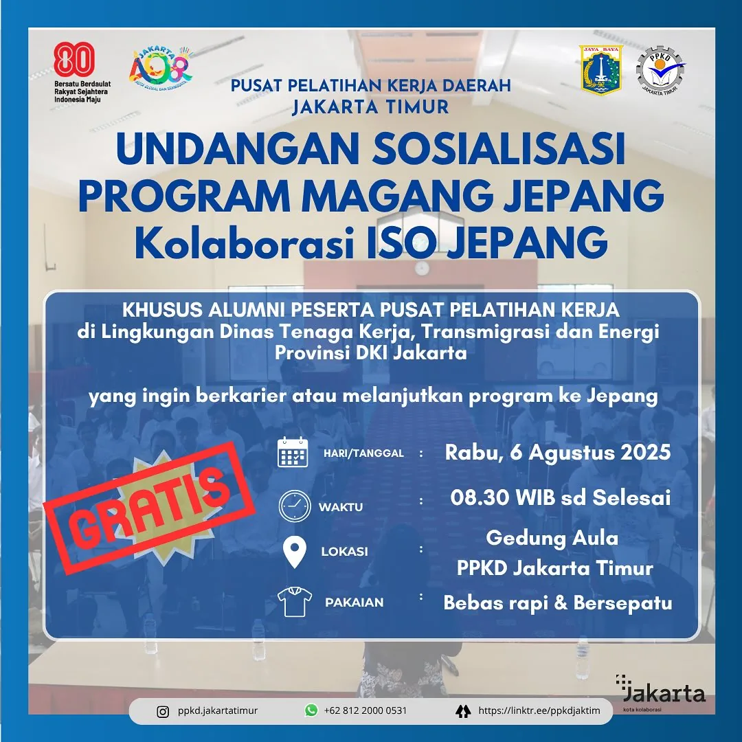 UNDANGAN SOSIALISASI PROGRAM MAGANG JEPANG – PPKD KABUPATEN PIDIE JAYA